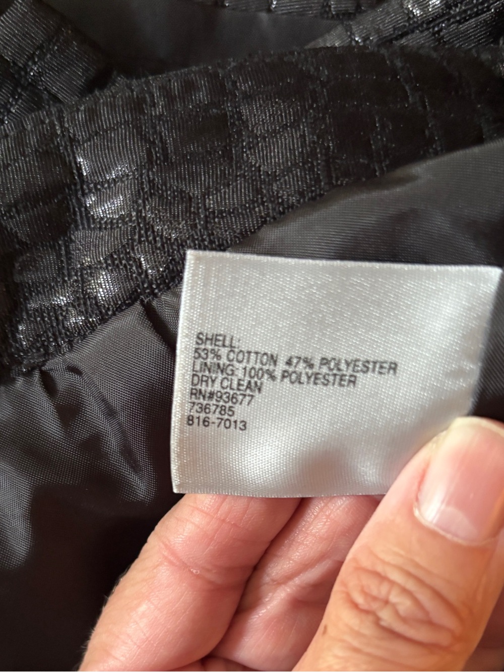 Worthington Black Textured Jacquard Pencil Skirt Size 8 Fully Lined - Picture 9 of 9